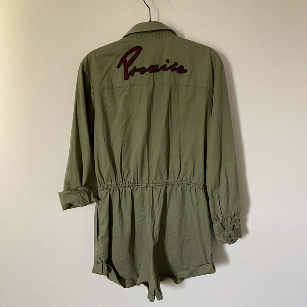 P.S.Erin Wasson Promise Army Green Romper Playsuit - Picture 8 of 9